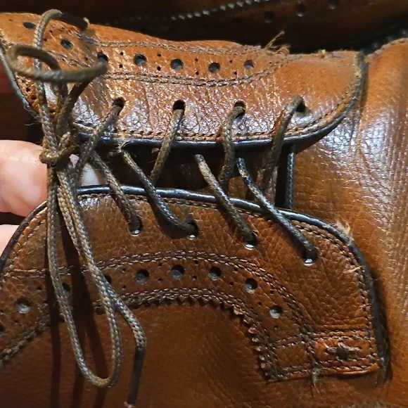 Vintage NETTLETON Brown LEATHER Wingtip Oxford Dress Shoes Size 13